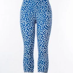 Just Cozy Blue Dotted - Capris