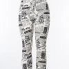 Just Cozy News Paper - Capris