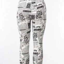 Just Cozy News Paper - Capris