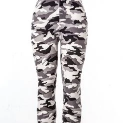 Just Cozy Light Grey Camo- Capris