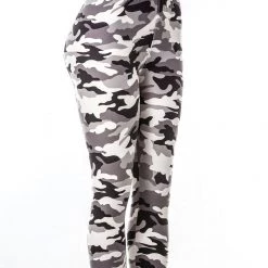 Just Cozy Light Grey Camo- Capris