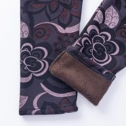 Just Cozy Fur-Lined Mauve Flowers - Cozy Lined