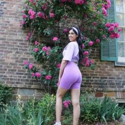 Just Cozy Lilac Shorts Biker Shorts