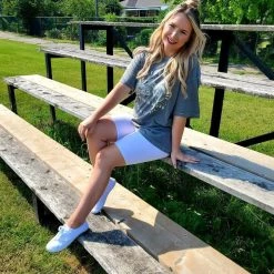 Just Cozy Biker Shorts White Shorts