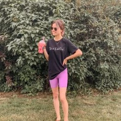 Just Cozy Lilac Shorts Biker Shorts