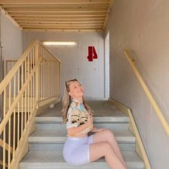 Just Cozy Biker Shorts White Shorts