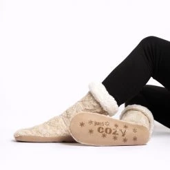 Just Cozy Beige - Cozy Slipper Socks