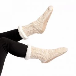 Just Cozy Beige - Cozy Slipper Socks