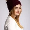 Just Cozy Knitted Hats Maroon - Cozy Lined Hat
