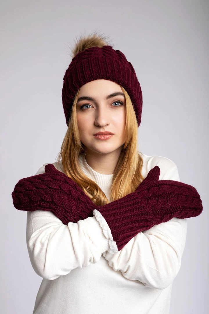 Just Cozy Knitted Hats Maroon - Cozy Lined Hat 4 Just Cozy Knitted Hats Maroon - Cozy Lined Hat