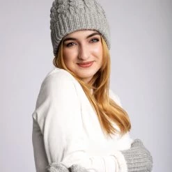 Just Cozy Knitted Hats Grey - Cozy Lined Hat
