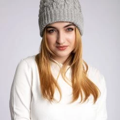 Just Cozy Knitted Hats Grey - Cozy Lined Hat