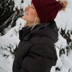 Just Cozy Knitted Hats Maroon - Cozy Lined Hat 14 Just Cozy Knitted Hats Maroon - Cozy Lined Hat