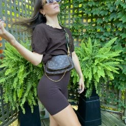 Just Cozy Brown Shorts