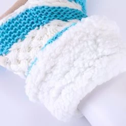 Just Cozy Sky Blue & White - Cozy Slipper Socks