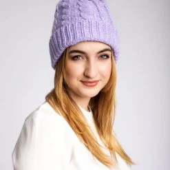 Just Cozy Knitted Hats Purple - Cozy Lined Hat