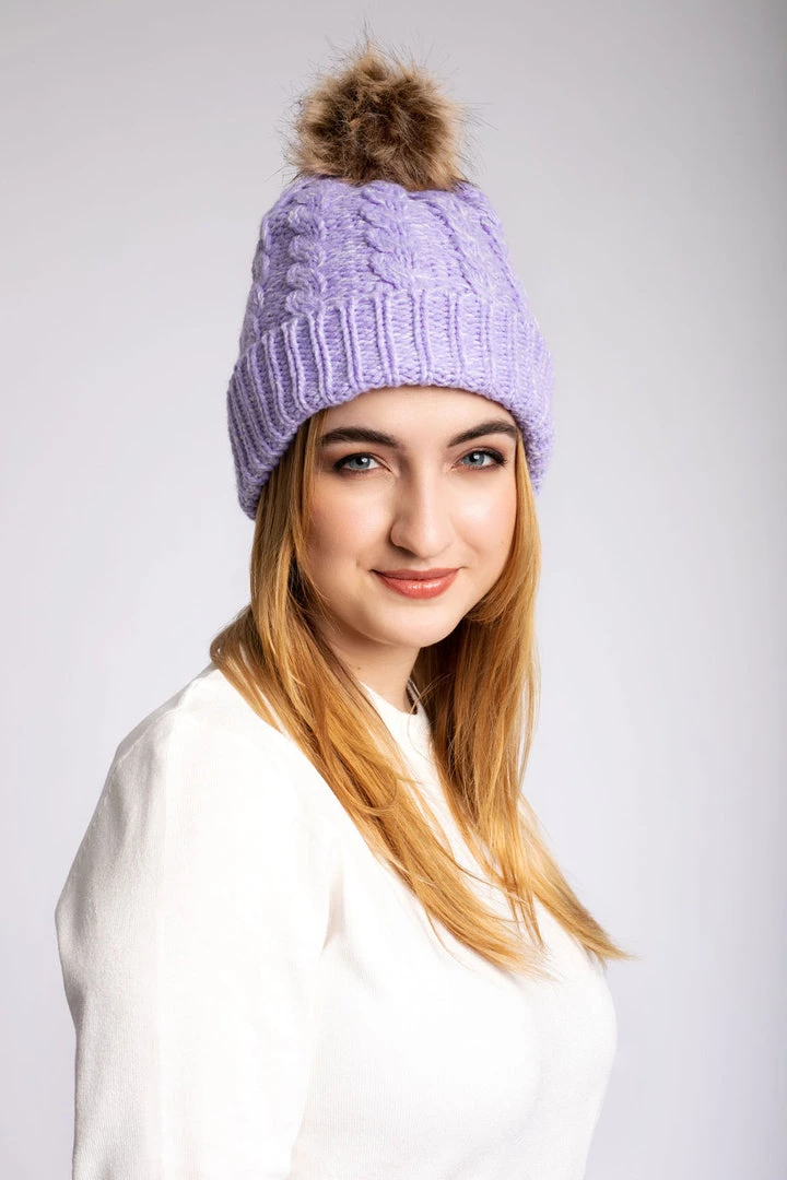 Just Cozy Knitted Hats Purple - Cozy Lined Hat 3 Just Cozy Knitted Hats Purple - Cozy Lined Hat