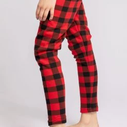 Just Cozy Red Plaid Kid's - Cozy Lined Kid's Fur-Lined