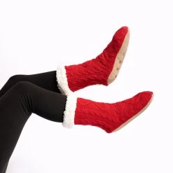Just Cozy Red - Cozy Slipper Socks