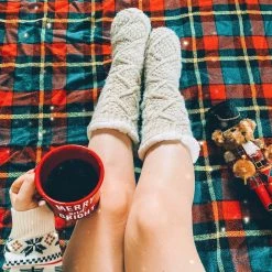 Just Cozy Beige - Cozy Slipper Socks