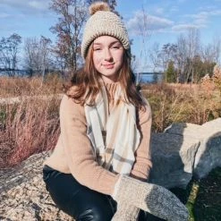 Just Cozy Beige - Cozy Lined Mittens Knitted Mittens