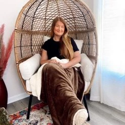 Just Cozy Blankets Dark Brown - Sherpa Blanket