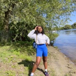 Just Cozy Royal Blue Shorts