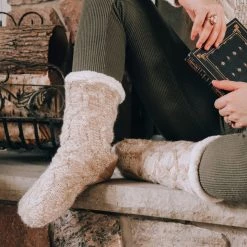 Just Cozy Beige - Cozy Slipper Socks